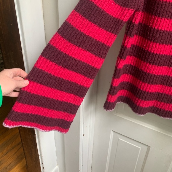 Anthropologie Maeve Striped Turtleneck Sweater XL
Pink Maroon - Picture 5 of 8